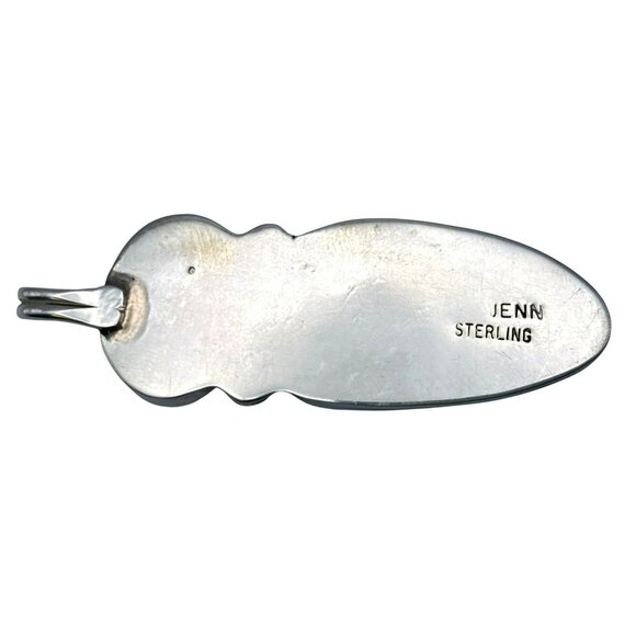 Vintage San Felipe Pueblo Jenn Garcia Spiny Oyster Turquoise Earrings Pendant - Picture 6 of 8